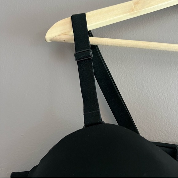 Cacique Comfort Bliss Bra Lightly Lined Multi-Way Strapless Black Sz 44DD - Picture 8 of 16